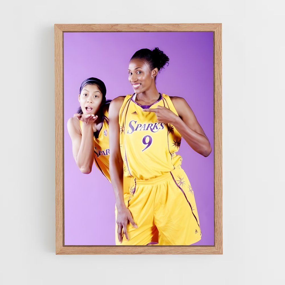 Poster Championnes en Jaune – affiche Basketball (vue 4)